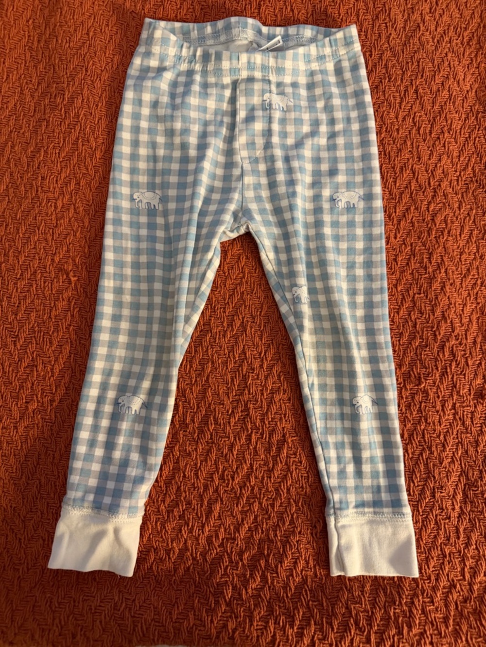 Children's blue & White Gingham Pajama bottoms  - Roller Rabbit 24 months